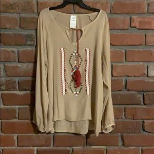 Gauzy southwest tunic